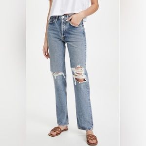 Agolde • Lana 90’s distressed straight leg jeans